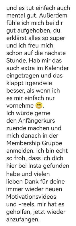 Testimonial Anfängerinnenkurs 10